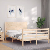 Bed Frame without Mattress Double Solid Wood 3194611