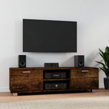 TV Cabinet Smoked Oak 140x40.5x35 cm Engineered Wood 342626