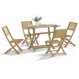 5 Piece Garden Dining Set Solid Wood Acacia 3214250