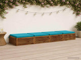 4-Piece Seat Cushions SOEST 4 pcs 100% Polyester Turquoise 945104