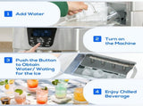 Ice Maker Machine and Water Dispenser, Counter Top Ice Maker for Home with 3L Tank, Adjustable T3398P344366