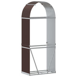 Log Holder Brown 80x45x190 cm Galvanised Steel 364570