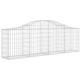 Arched Gabion Baskets 2 pcs 200x30x60/80 cm Galvanised Iron 3145388