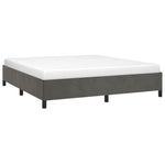 ZNTS Bed Frame without Mattress Dark Grey Super King Velvet 349885