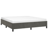 ZNTS Bed Frame without Mattress Dark Grey Super King Velvet 349885