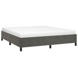 Bed Frame without Mattress Dark Grey Super King Velvet 349885