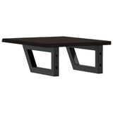 Basin Shelf Wall Mounted Steel and Solid Wood Oak 3302575