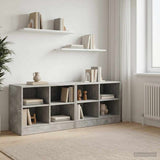 Bed Cabinet 2 pcs Concrete Grey 66 x 33 x 48 cm Engineered Wood 893726