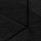 Rug HUARTE Short Pile Soft and Washable Black 200x200 cm 375118