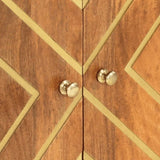 Side Cabinet Brown and Black 60x33.5x75 cm Solid Wood Mango 356808