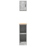 ZNTS Garage Cabinets 2 pcs Concrete Grey Engineered Wood 3328263