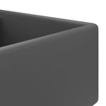 ZNTS Luxury Basin Overflow Square Matt Dark Grey 41x41 cm Ceramic 146950