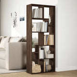 Room Divider Bookcase Brown Oak 67x25x161.5 cm Engineered Wood 858081