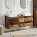Bathroom Cabinet Set 3 pcs Old Wood 49.5 x 41 x 62.5 cm 3405849