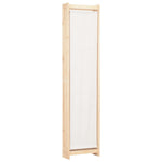 ZNTS 4-Panel Room Divider Cream 160x170x4 cm Fabric 248173