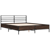 Bed Frame without Mattress Smoked Oak 160x200 cm 3280054