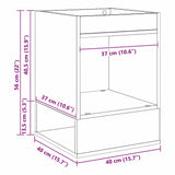 End Table 2 pcs Black Oak 40 x 40 x 56 cm Engineered Wood 890947