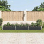 Garden Raised Bed Galvanised Steel 480x80x45 cm Anthracite 47067