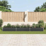 Garden Raised Bed Galvanised Steel 480x80x45 cm Anthracite 47067