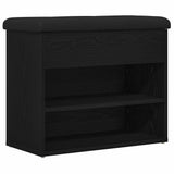 Storage Bench Black Oak 62 x 32 x 50 cm Engineered Wood 862990