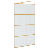 Walk-in Shower Wall Gold 115 x 195 cm Tempered Glass 42022060