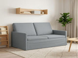 2 Seater Sofa Light Grey 130 x 81 x 82 cm Fabric 42041040