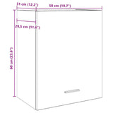 Hanging Cabinet Lyon Artisan Oak 50x31x60 cm Engineered Wood 856108