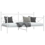 Day Bed without Mattress White 100x190 cm Steel 4104683
