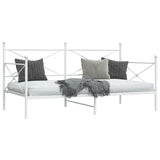 Day Bed without Mattress White 100x190 cm Steel 4104683
