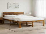 Double Bed Frame with Headboard ROSTOCK Natural 120 x 200 cm 903378