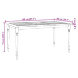 Folding Bar Table 90x65x105 cm Solid Wood Teak 319149