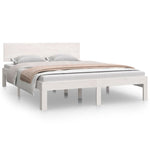 Bed Frame without Mattress White 135x190cm Double 810471