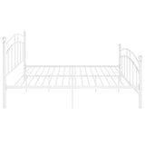 Bed Frame without Mattress White Metal 140x200 cm 324977