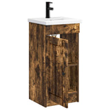 Bathroom Vanity with Sink Smoked Oak 42 x 40 x 84.5 cm 890029