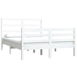 Bed Frame without Mattress White Solid Wood Pine 140x190 cm 3104987