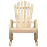 Garden Adirondack Chair Set of 2 Natural wood Solid fir wood 365091