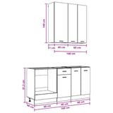 Kitchen Unit LYON 5 pcs Sonoma Oak Engineered Wood 3438229