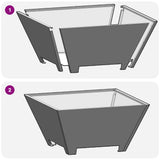 Fire Pit Black 60 x 60 x 30 cm Steel 858966