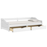 Day Bed with 2 Drawers without Mattress "IRUN" White 90x200 cm 3185210