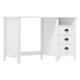 Desk Hill with 3 Drawers 120x50x74 cm Solid Pine Wood 288996