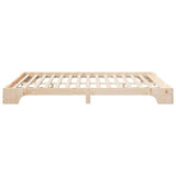 Bed Frame Brown 160 x 210 cm Solid Pine Wood 872902