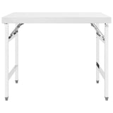 Kitchen Folding Work Table 100x60x80 cm Stainless Steel 326157