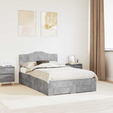 Bed Frame Concrete Grey 120 x 200 cm Engineered Wood 3413214