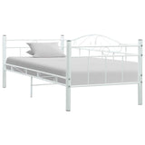 Daybed Frame without Mattress White Metal 90x200cm 286136