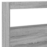 Headboard Cabinet with LED Grey Sonoma 220x17x102 cm 839229