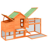 Chicken Coop Brown 186.5x58.5x113 cm Solid Wood Pine 172228