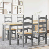 5 Piece Dining Set PANAMA Grey Solid Wood Pine 3345204