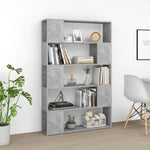 Book Cabinet Room Divider Concrete Grey 100x24x155 cm Engineered Wood 809201