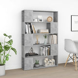 Book Cabinet Room Divider Concrete Grey 100x24x155 cm Engineered Wood 809201