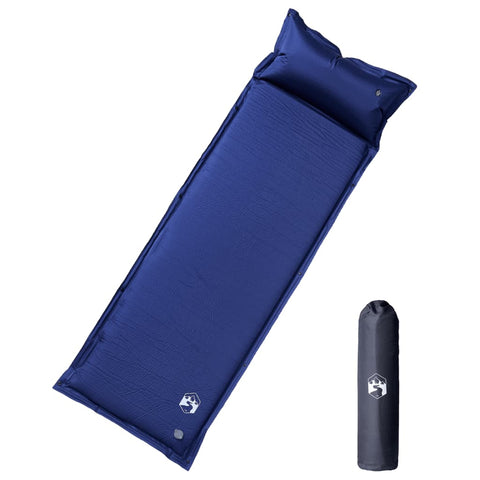 ZNTS Self Inflating Camping Mattress with Integrated Pillow Navy Blue 4007132